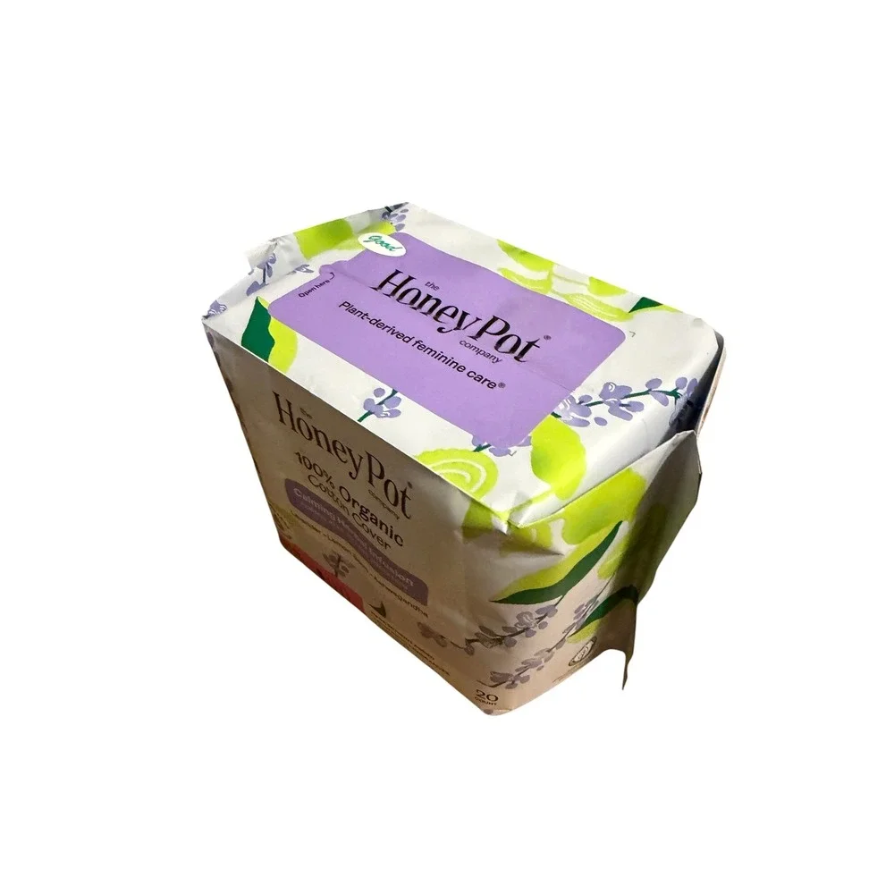 NEW (2 Pack) The Honey Pot Co. Calming Herbal Regular Pads - 20 Count Each